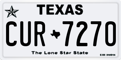 TX license plate CUR7270