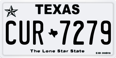 TX license plate CUR7279