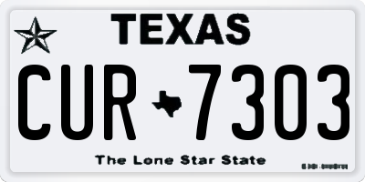 TX license plate CUR7303