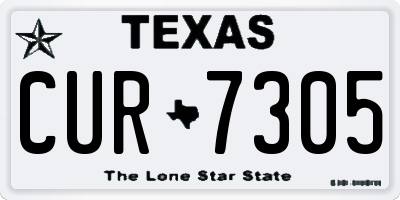 TX license plate CUR7305