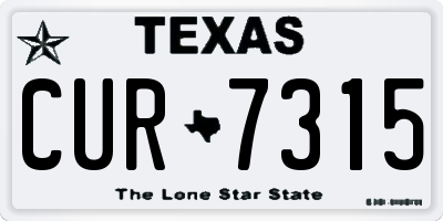 TX license plate CUR7315