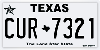 TX license plate CUR7321