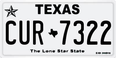 TX license plate CUR7322