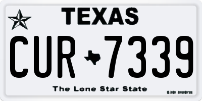 TX license plate CUR7339