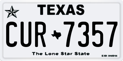 TX license plate CUR7357