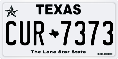 TX license plate CUR7373