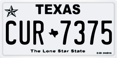 TX license plate CUR7375
