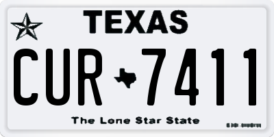 TX license plate CUR7411