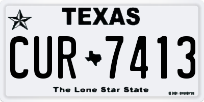 TX license plate CUR7413