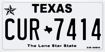 TX license plate CUR7414
