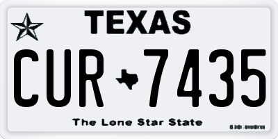 TX license plate CUR7435