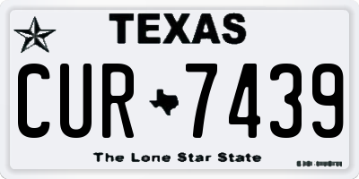 TX license plate CUR7439