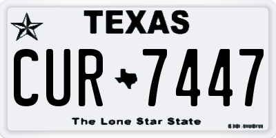 TX license plate CUR7447