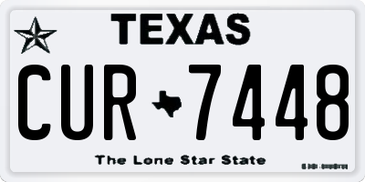 TX license plate CUR7448