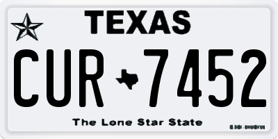 TX license plate CUR7452