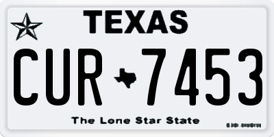 TX license plate CUR7453