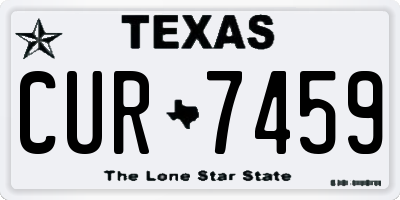 TX license plate CUR7459