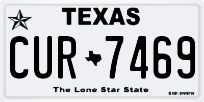 TX license plate CUR7469