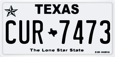 TX license plate CUR7473