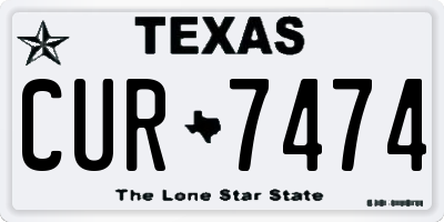 TX license plate CUR7474
