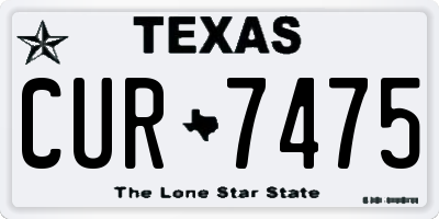TX license plate CUR7475