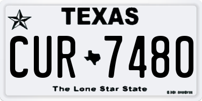 TX license plate CUR7480