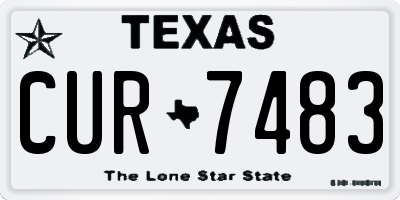 TX license plate CUR7483