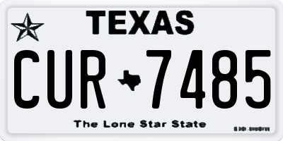 TX license plate CUR7485