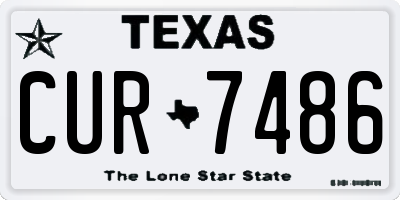 TX license plate CUR7486