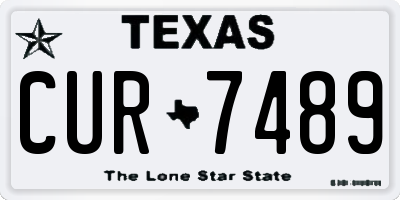 TX license plate CUR7489