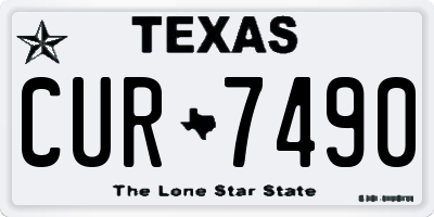 TX license plate CUR7490