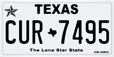 TX license plate CUR7495