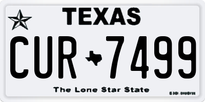 TX license plate CUR7499