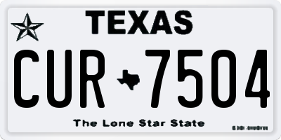 TX license plate CUR7504