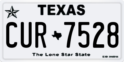 TX license plate CUR7528
