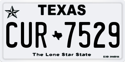 TX license plate CUR7529