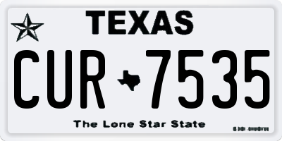 TX license plate CUR7535