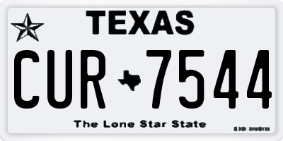 TX license plate CUR7544