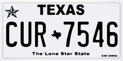 TX license plate CUR7546