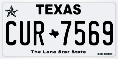 TX license plate CUR7569