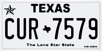 TX license plate CUR7579