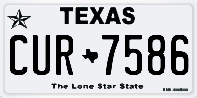 TX license plate CUR7586