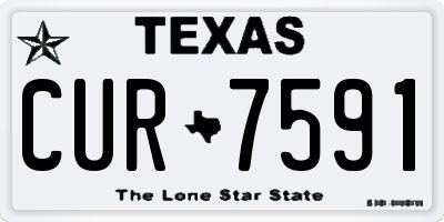 TX license plate CUR7591