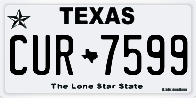 TX license plate CUR7599