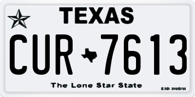 TX license plate CUR7613