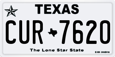 TX license plate CUR7620