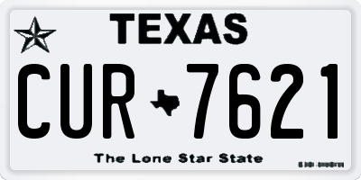 TX license plate CUR7621