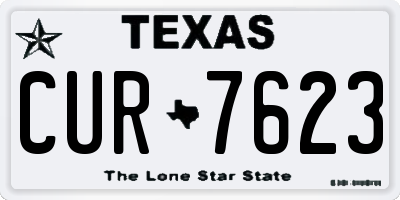 TX license plate CUR7623