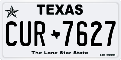TX license plate CUR7627