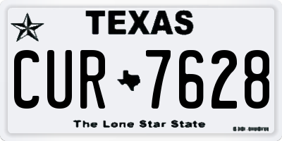 TX license plate CUR7628